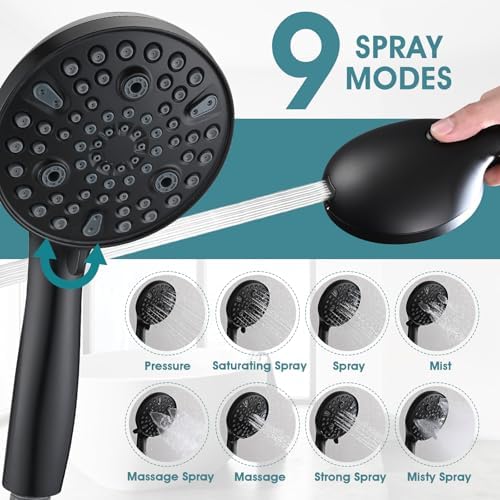 Localand Hand Shower with Slide Bar and 10 Settings
