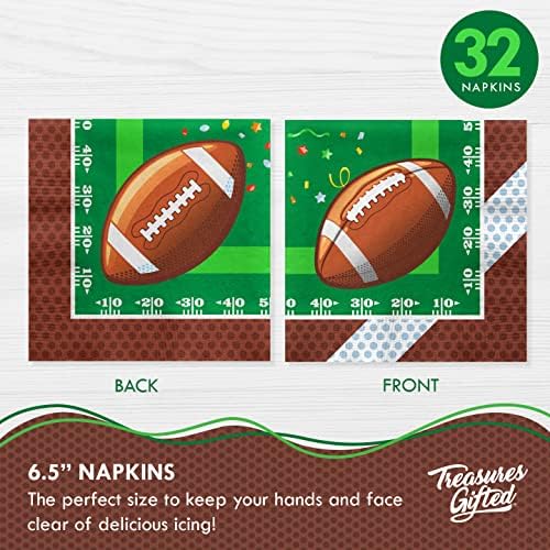 Treasures Gifted Football Party Decorations Set 24 Guests