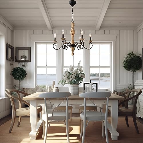 Rustic French Country 6-Light Chandelier