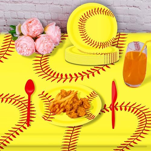 Lide Road Softball Party Tablecloths 54x87 Inches 2 Pcs