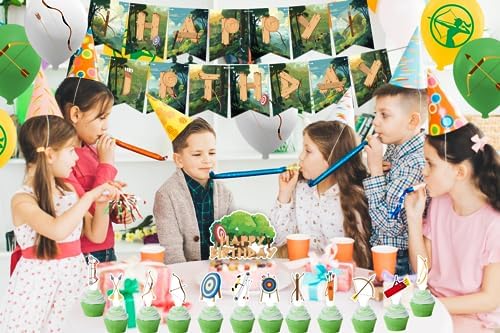 Archery Party Decorations with Balloons and Banners