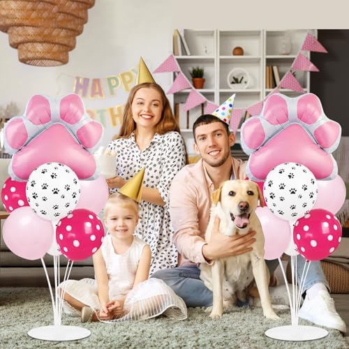 Dog Paw Party Balloons Stand Kit 2 Sets
