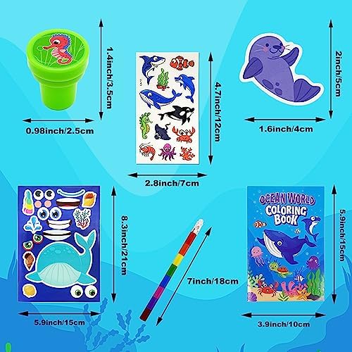 Cinrobiye 72 Pcs Ocean Party Favors Set