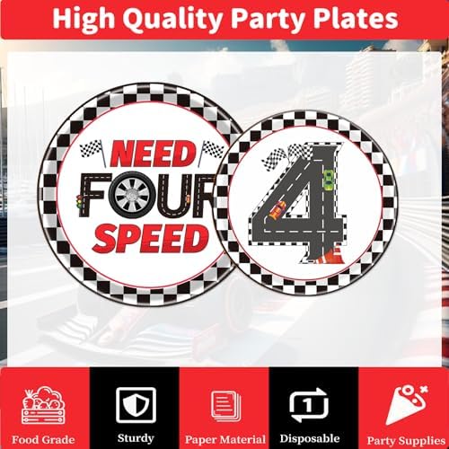 Need Four Speed Racing Car Plates and Napkins Set