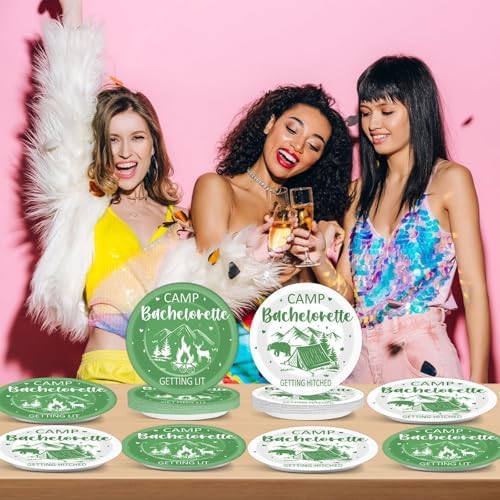 50PCS Camp Bachelorette Party Plates for Wedding Decorations