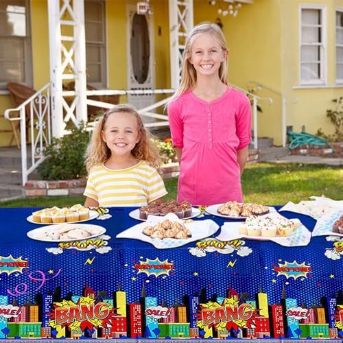 Superhero Plastic Tablecloth 2 Pack 51x87 Inches