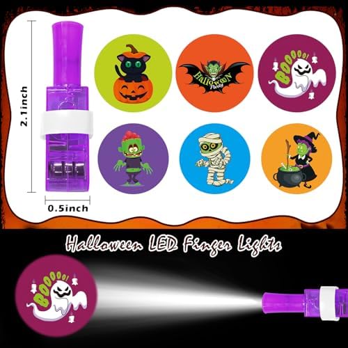Halloween LED Finger Lights 36PCS Glow in the Dark Party Favors