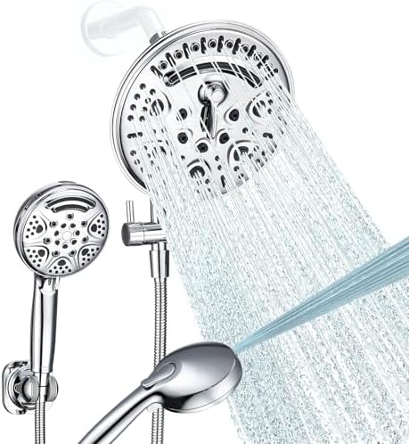 Dual Shower Head with 9 Spray Modes and 3-Way Diverter