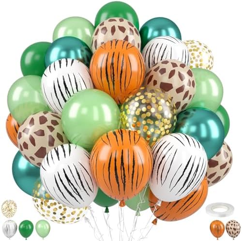 Jungle Safari Balloons 50PCS 12 Inch Decor Set