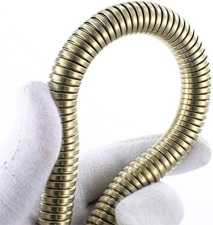 Brass Handheld Shower Head with Silicone Nozzle and Rotatable Hose