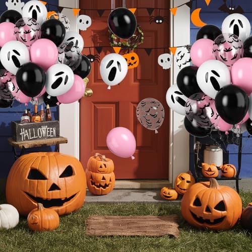 Biapian 60 Pcs 12 Inch Halloween Balloons Set