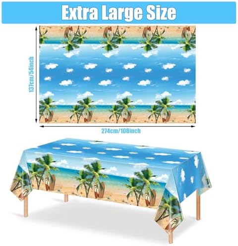 Tiamon 3 Piece Summer Beach Tablecloth Set