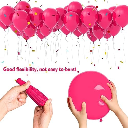 Hot Pink Balloons 100pcs 12 Inch Thicken Latex Balloons