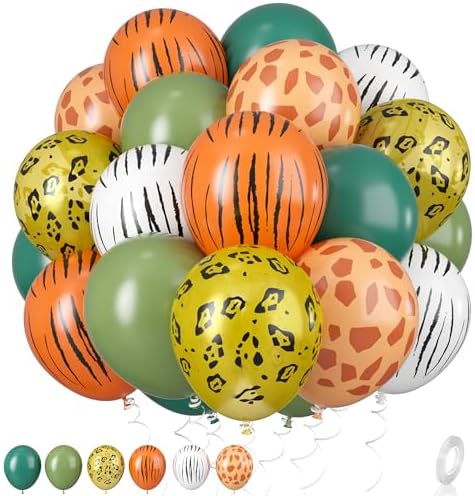 12 Inch Jungle Safari Balloons Set for Party Decorations