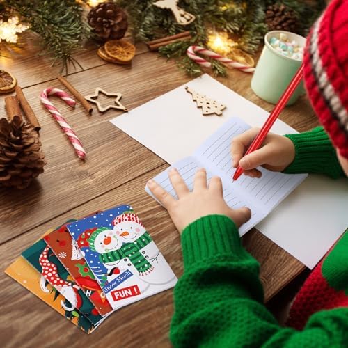 Tenceur 48 Pcs Christmas Mini Notebook Set with Pens