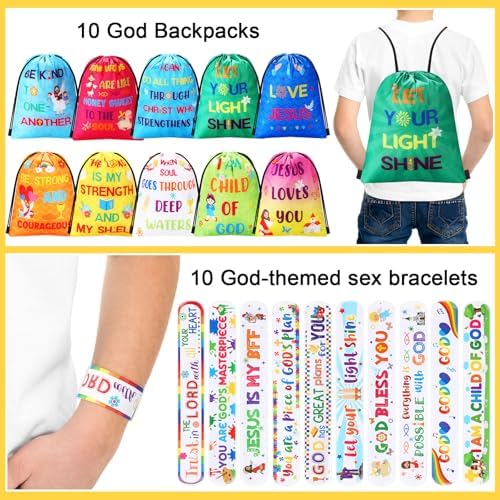 Frienda 20 Pcs Bible Verse Party Favors Set