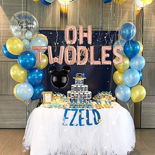 Oh Twodles Balloons Banner 12PCS Rose Gold Set