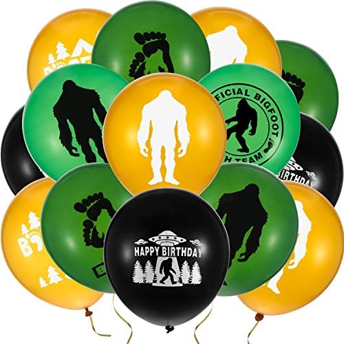 Gejoy 60 Piece Bigfoot Birthday Balloons Party Decorations