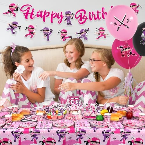 Ninja Girl Birthday Party Decor Pack