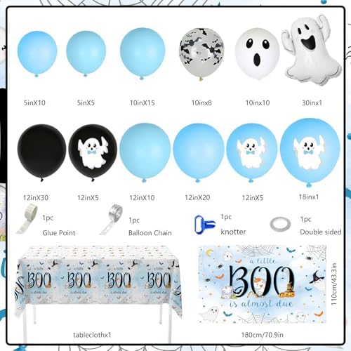 MEHOFOND Halloween Baby Shower Decorations for Boy