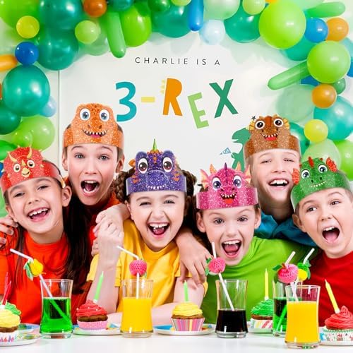 Abilat 36 Piece Dinosaur Party Hats Set