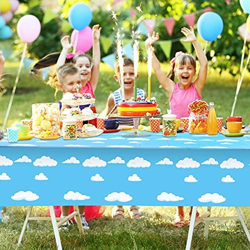 Tatuo Blue Sky White Clouds Party Table Cover