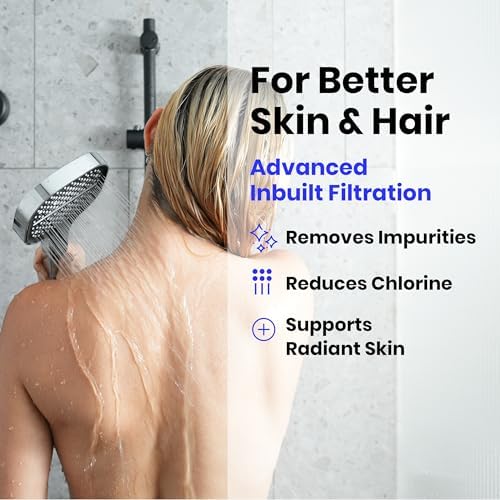 Maas Bath 8-in-1 Chrome Handheld Shower Head