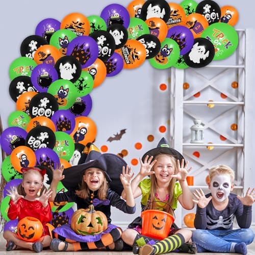 50Pcs Halloween Balloons Decorations 12 Inch Party Set