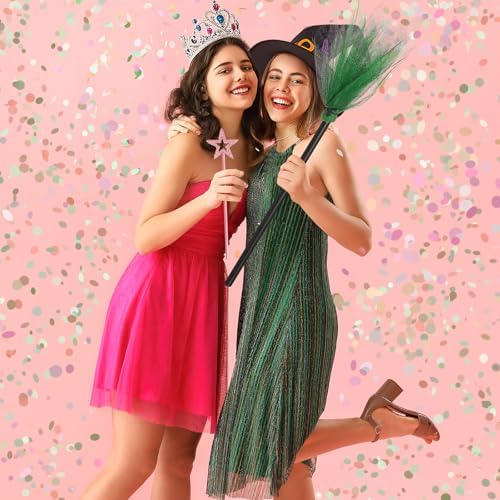 Halloween Witches Broom and Wand Set for Costume Parties
