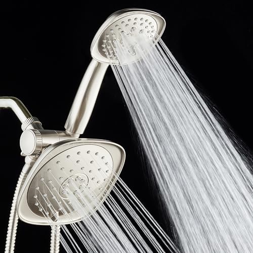 AquaDance Luxury Square High Pressure Rain Shower Head Handheld Spa Combo