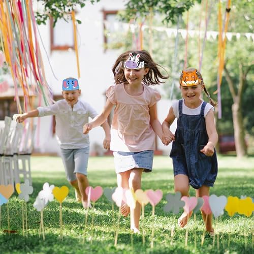 80UncleKimby 36PCS Jungle Animal Crowns Craft Kit