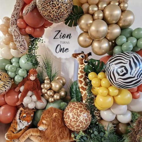 KEPMOV 12 Inch Safari Balloons Party Decor Set