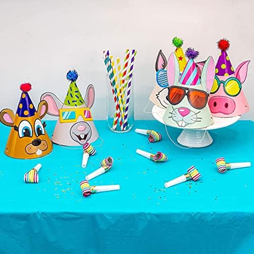 DIY Kids Party Hats and Games Kit - 12 Hats