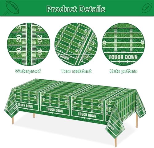 Football Tablecloths 4 Pack for Football Party Decor