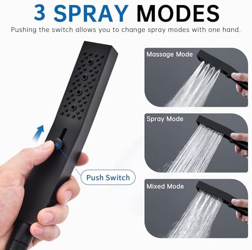 G Promise 3-Function All Metal Handheld Shower Set