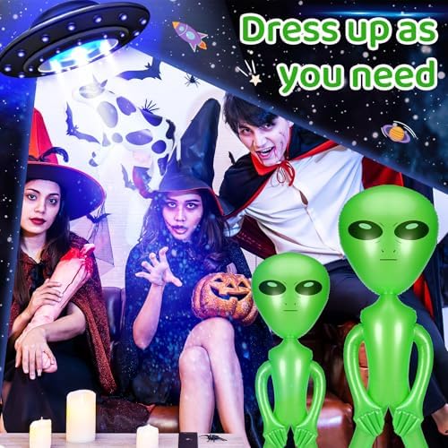 5 Halloween Inflatable Alien Cow Balloons Set