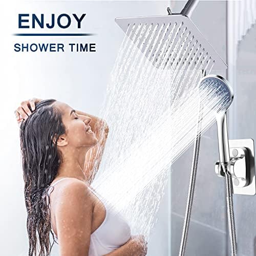 Stainless Steel Shower Head with 5 Spray Settings and 60 Inch Hose