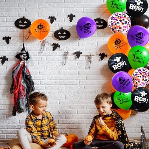50 Pcs 12 Inches Halloween Balloons Multi Colors