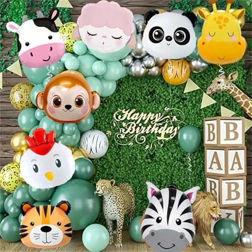 9pcs Farm Animal Foil Balloons for Parties