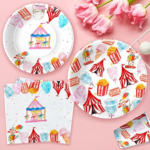 HIPVVILD Circus Party Plate Set for 24 Guests