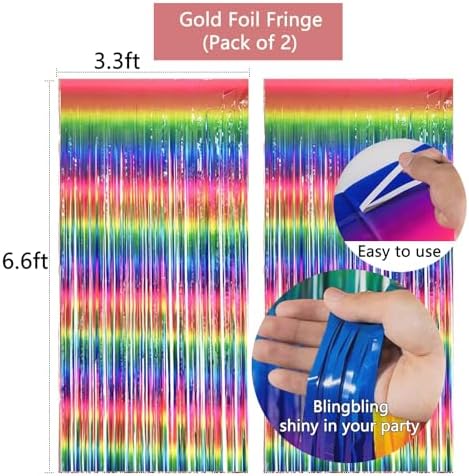 Rainbow Birthday Decorations for Kids Girls Women