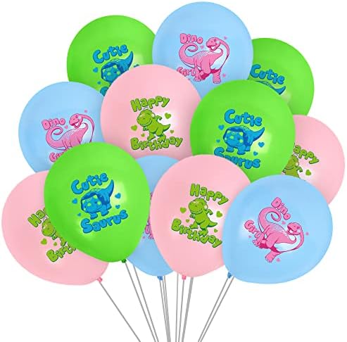 Treasures Gifted Girl Dinosaur Balloons 12 Pack