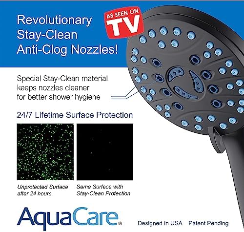 Hotel Spa AquaCare High Pressure Handheld Shower Head 50 Mode 3 Way Combo