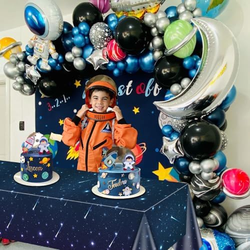 4 Pack Space Galaxy Tablecloths for Party Decor