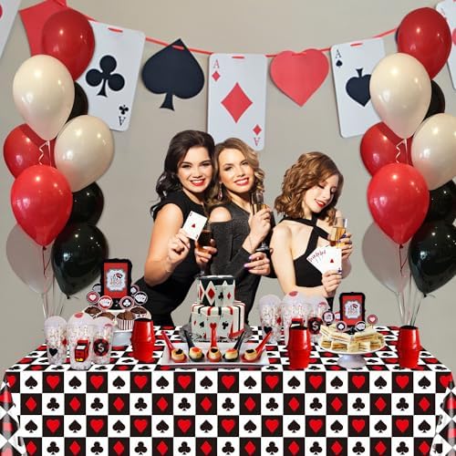 4Pcs Casino Tablecloths Poker Table Cover 51x106 Inch