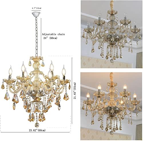 Modern K9 Crystal Chandelier with 6 Lights
