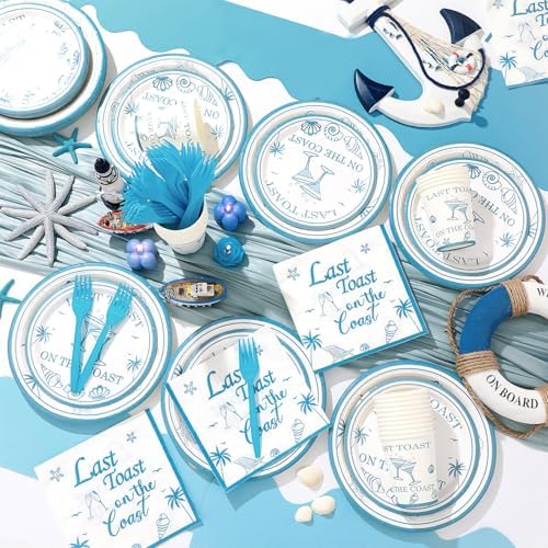 Last Toast on the Coast Party Plates Napkins Set