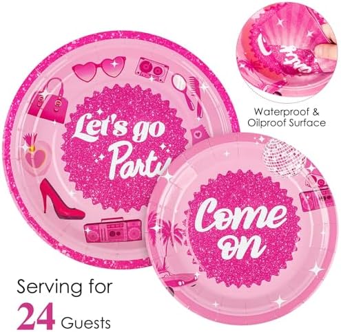 Durony 96 Piece Lets Go Party Supplies
