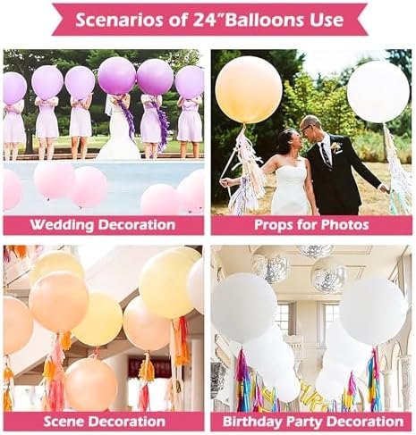 IN-JOOYAA 15Pcs 24 Inch Light Pink Balloons