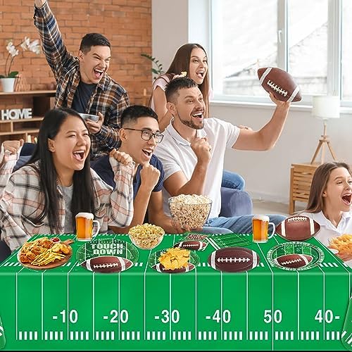 144 PCS Football Party Supplies Set for 48 Guests